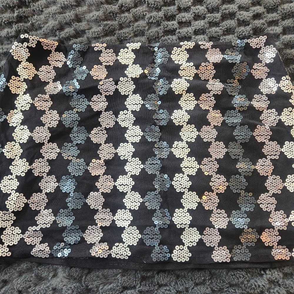 beautiful bebe star sequined mini skirt size 4
